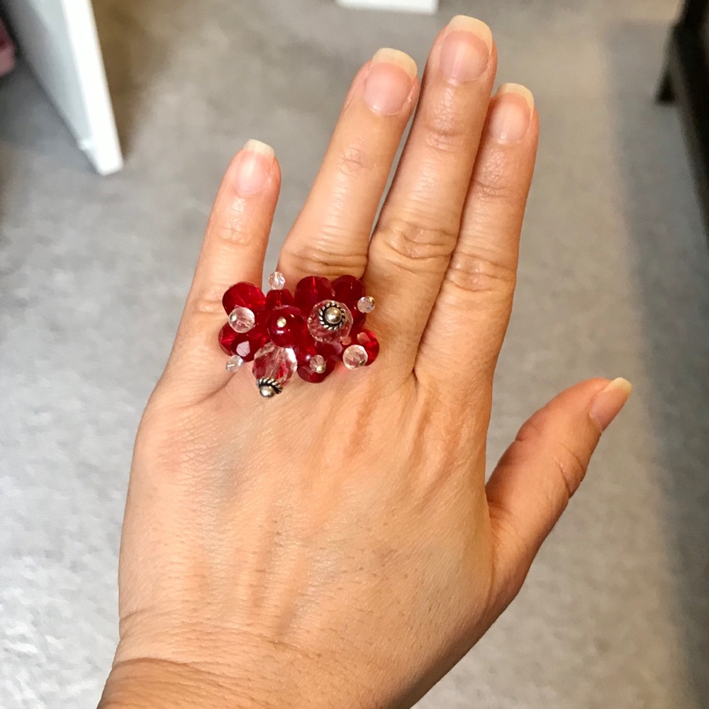 NEW Sterling Silver Crystal Ring
